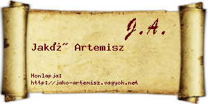 Jakó Artemisz névjegykártya